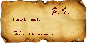 Peszt Imola névjegykártya